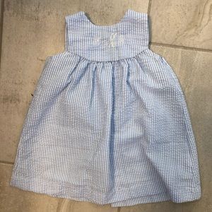 Searsucker monogram dress